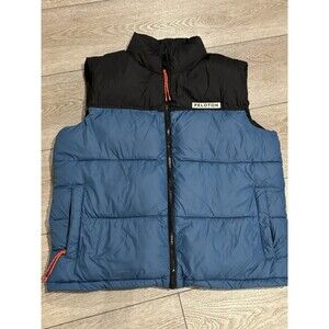 Peloton Aspen Puffer Vest Women's Size XXL Black and Blue Full Zip Insulated